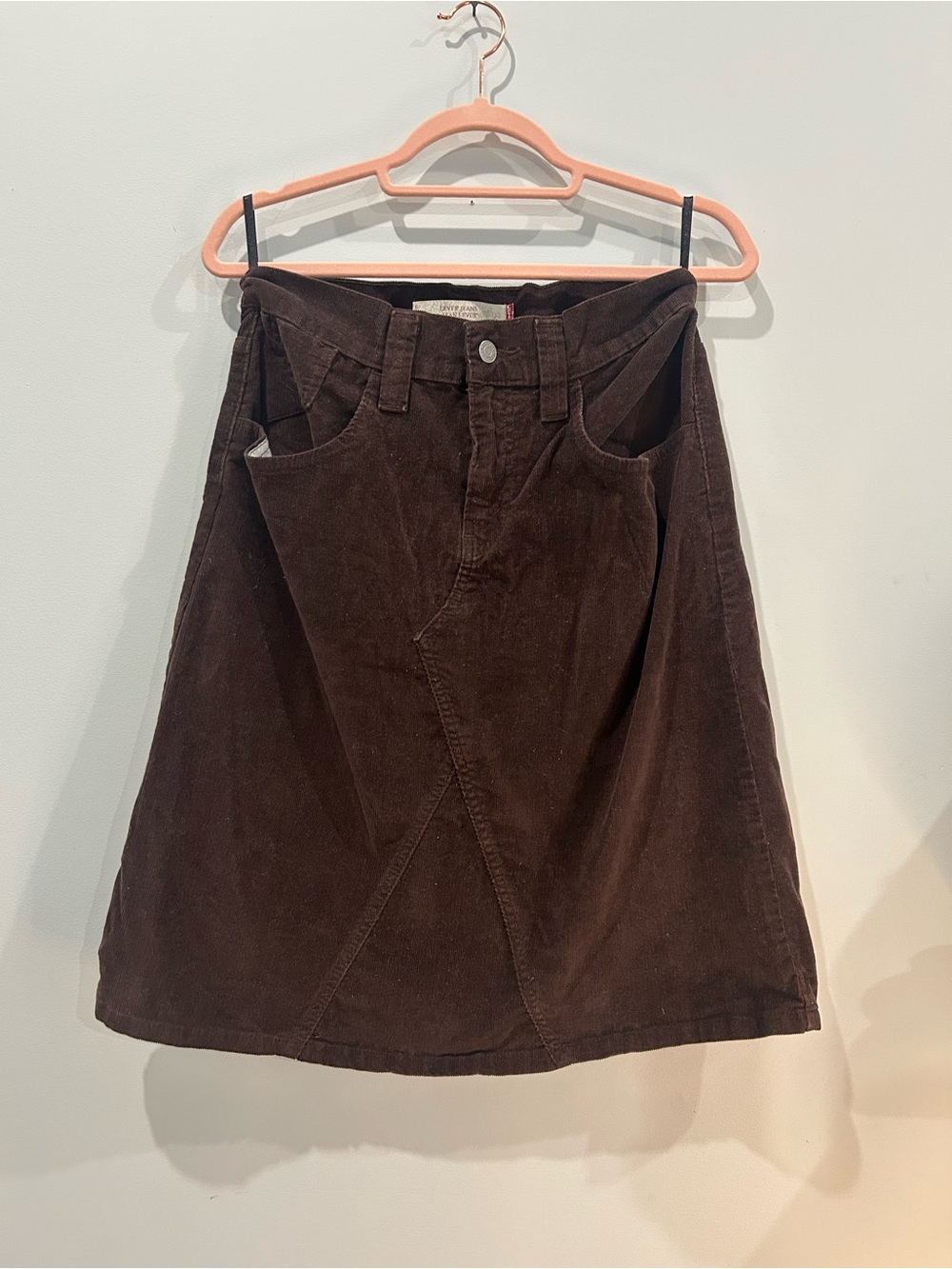 Levi's Brown Corduroy A-Line Skirt